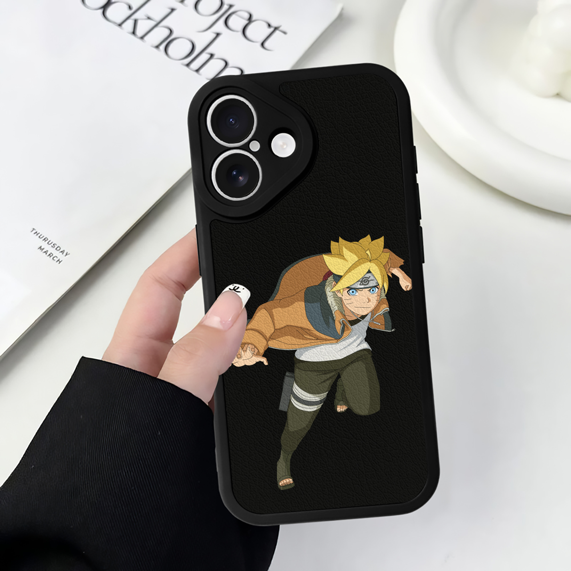 （画像用） NARUTO -ナルト- うずまき ナルト Uzumaki Naruto 【iPhone 16シリーズ対応】シリコンスマホケース（レザー調） 材質：シリコン